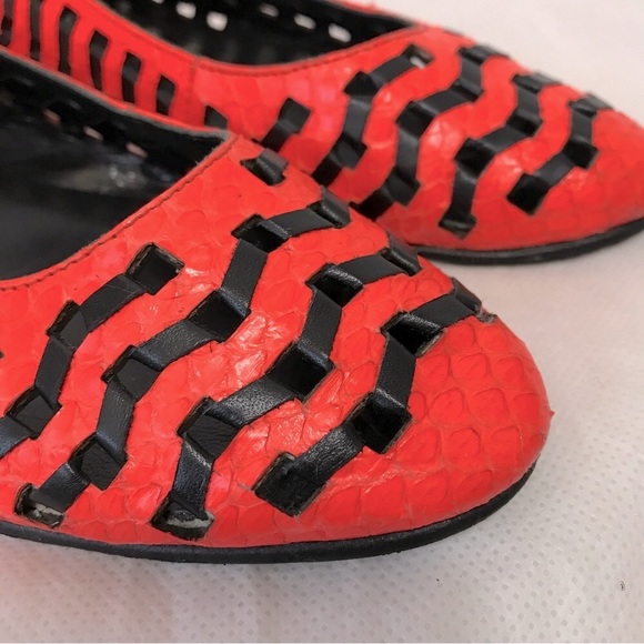 Neon orange woven flats - Picture 10 of 10